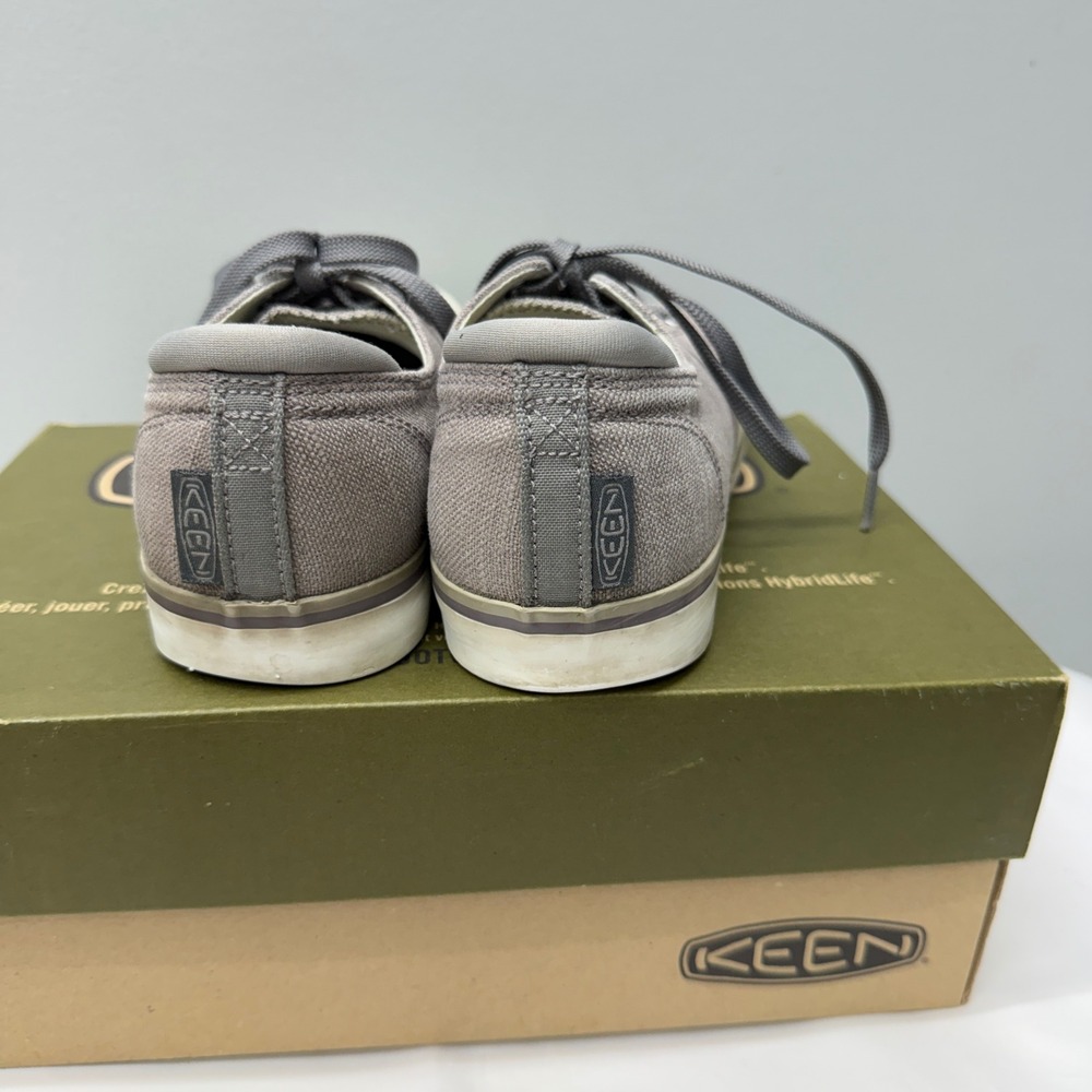 Keen Elsa III Gray Canvas Lace Up Sneakers Womens 9 Low Top Shoes 1020474 - Picture 5 of 10